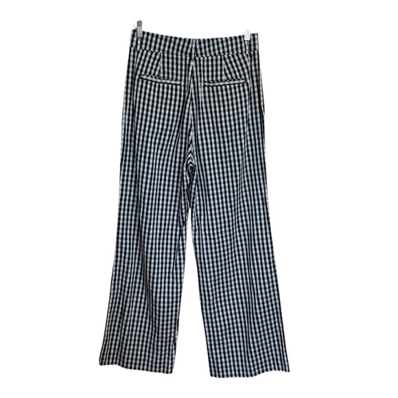 Everlane Way-high Drape Pant. Pleated Black White Gingham Check Size 6S #1635 - Picture 5 of 8